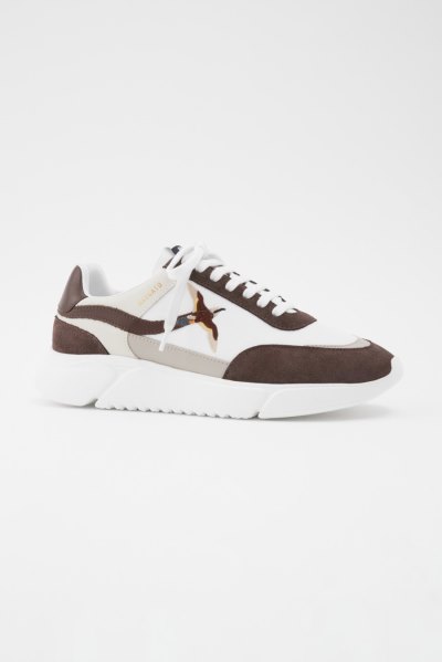 White / Brown Axel Arigato Genesis Stripe B Bird Runner Women's Sneakers South Africa | ZA4217-83