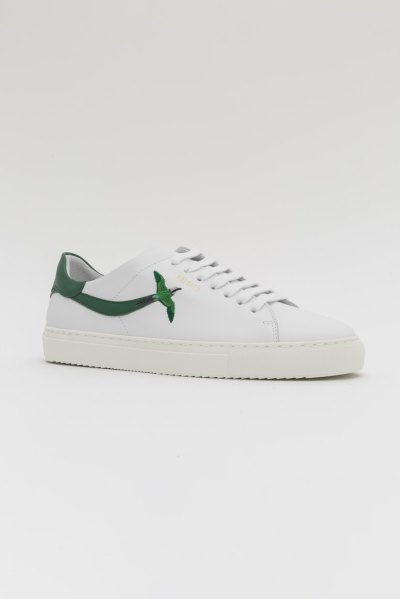 White / Kale Green Axel Arigato Clean 90 Stripe B Bird Men's Sneakers South Africa | ZA6654-20