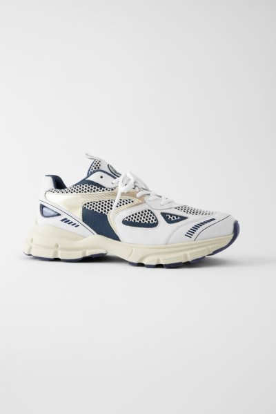 White / Navy Axel Arigato Marathon Runner Men's Sneakers South Africa | ZA7033-02