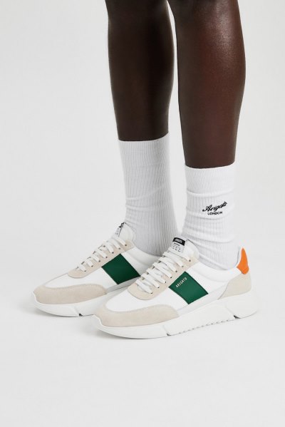 White / Orange / Green Axel Arigato Genesis Vintage Runner Men's Sneakers South Africa | ZA2739-67