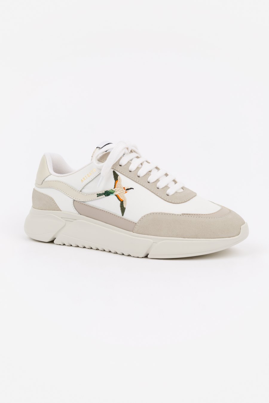 White / Beige Axel Arigato Genesis Stripe B Bird Runner Men's Sneakers South Africa | ZA7449-40