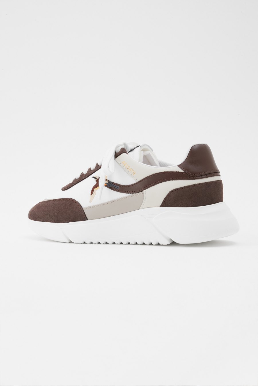 White / Brown Axel Arigato Genesis Stripe B Bird Runner Women's Sneakers South Africa | ZA4217-83