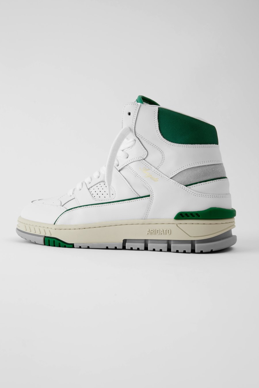 White / Green Axel Arigato Area Hi Men's Sneakers South Africa | ZA1726-89