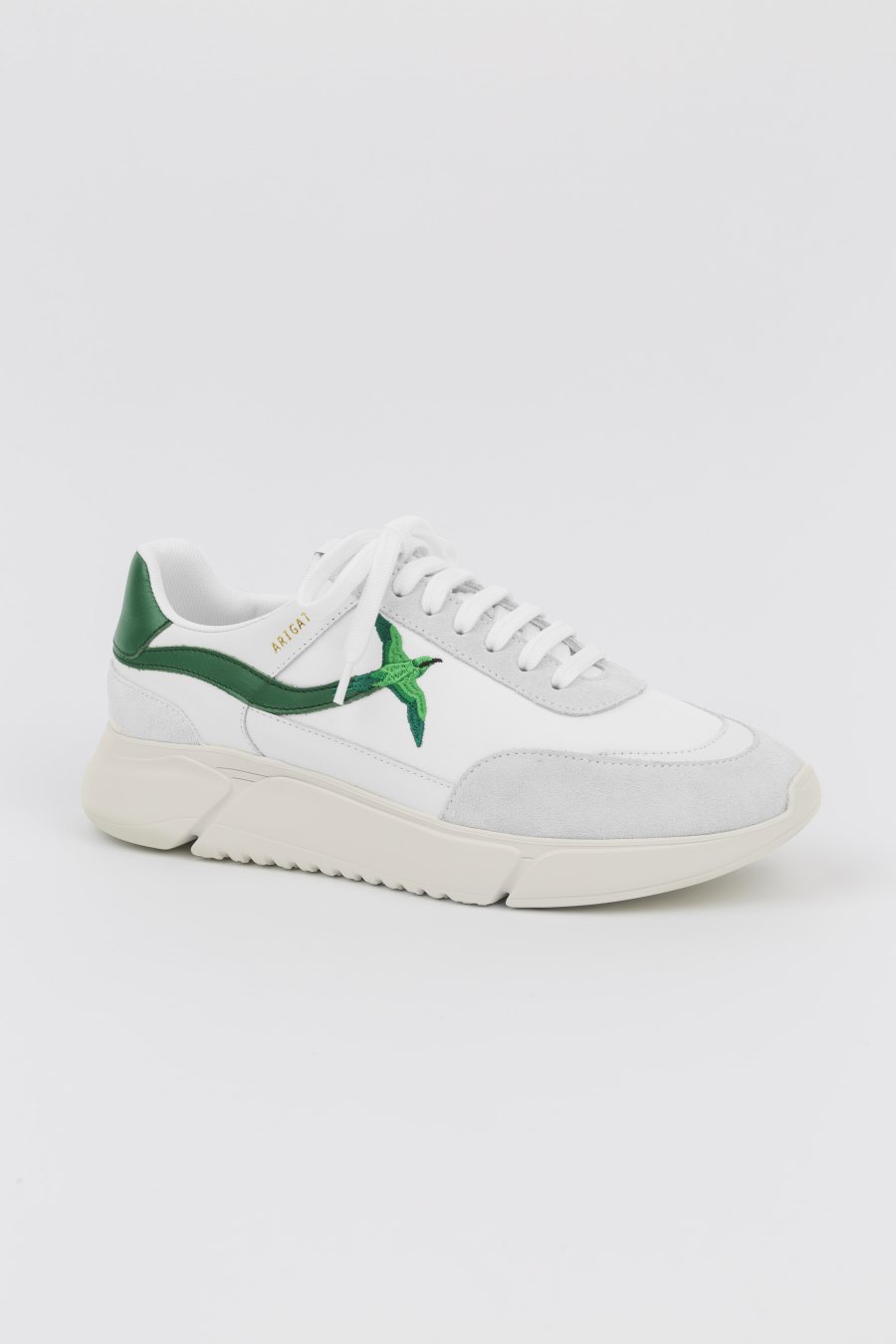 White / Green Axel Arigato Genesis Stripe B Bird Runner Men's Sneakers South Africa | ZA0569-24