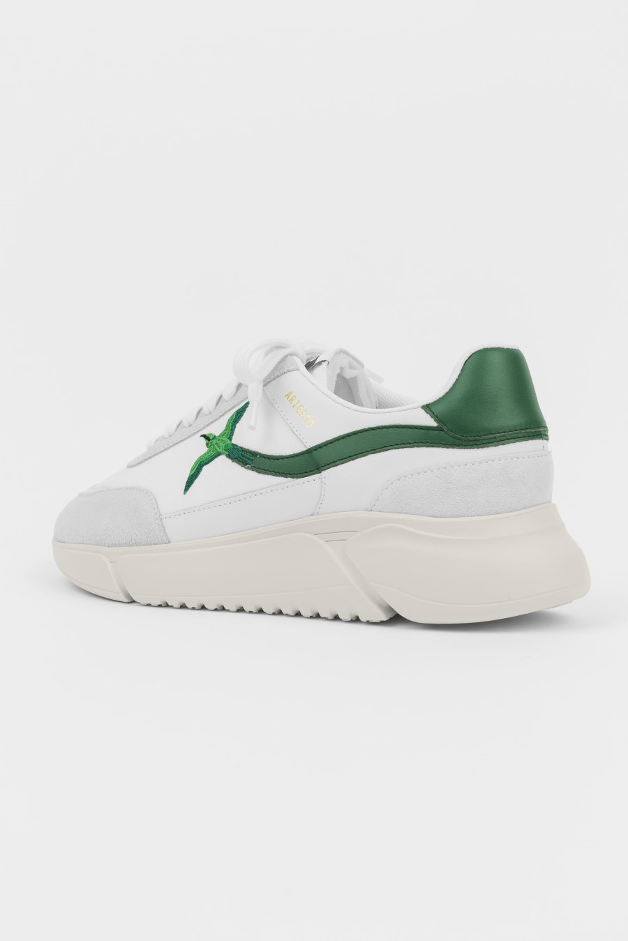 White / Green Axel Arigato Genesis Stripe B Bird Runner Men's Sneakers South Africa | ZA0569-24