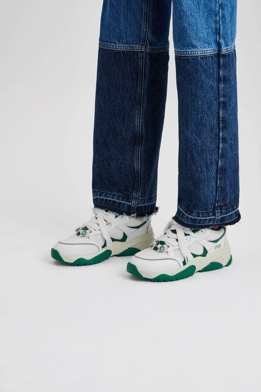 White / Kale Green Axel Arigato Catfish Lo Women's Sneakers South Africa | ZA4393-07