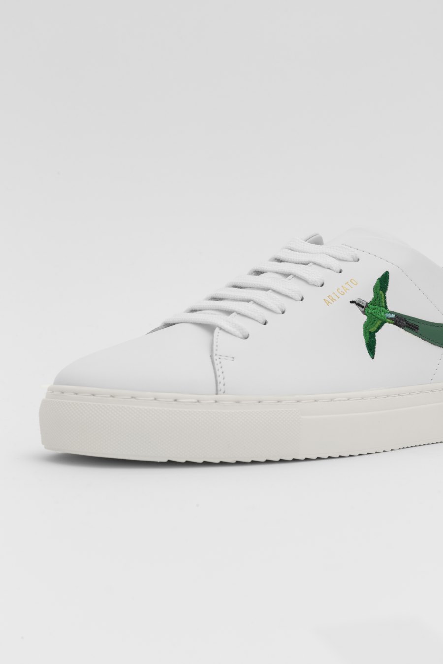 White / Kale Green Axel Arigato Clean 90 Stripe B Bird Women's Sneakers South Africa | ZA0778-42