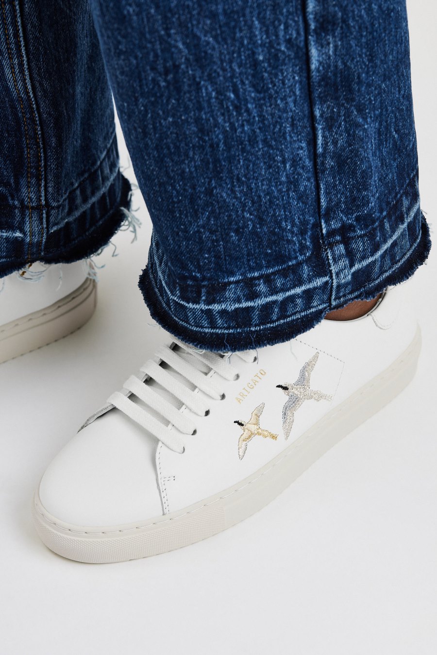 White / Metallic Axel Arigato Clean 90 Bee Bird Women's Sneakers South Africa | ZA8091-28