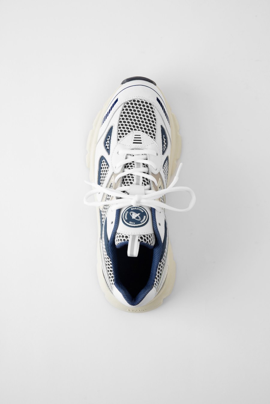 White / Navy Axel Arigato Marathon Runner Men's Sneakers South Africa | ZA7033-02