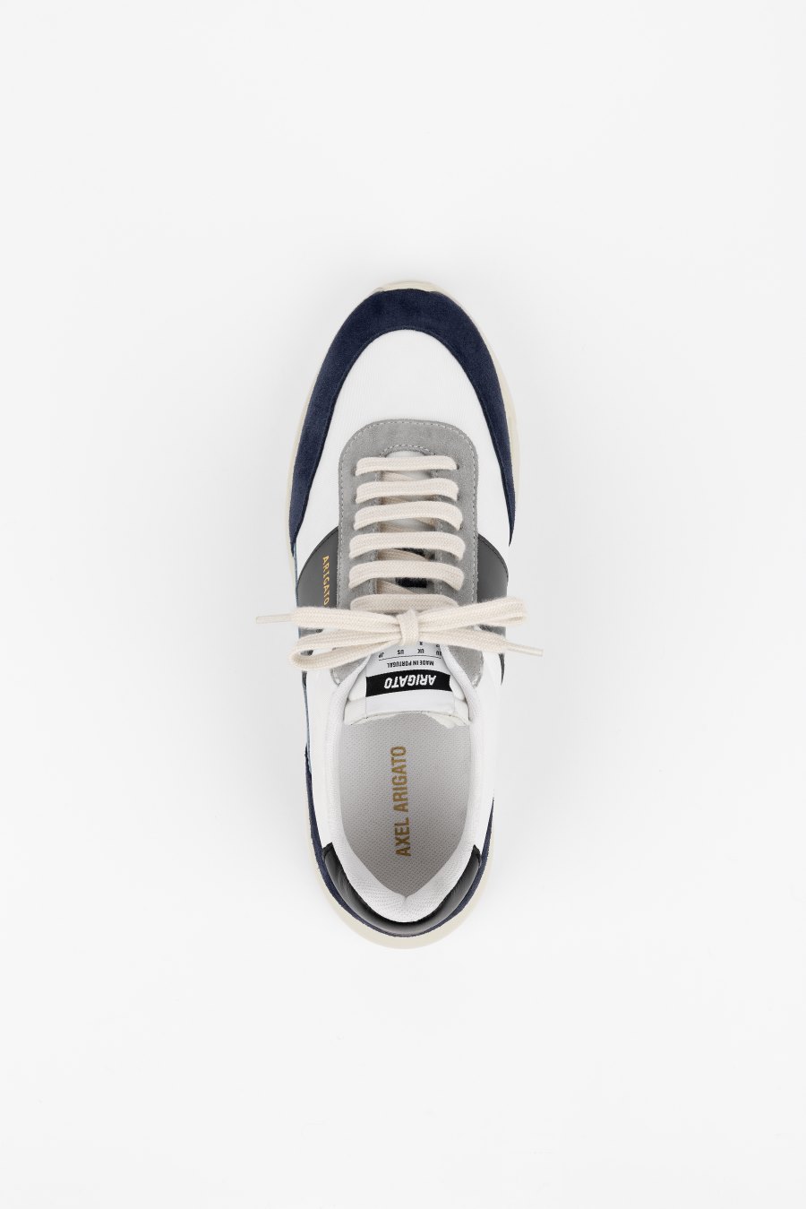 White / Navy Blue Axel Arigato Genesis Vintage Runner Men's Sneakers South Africa | ZA8911-73