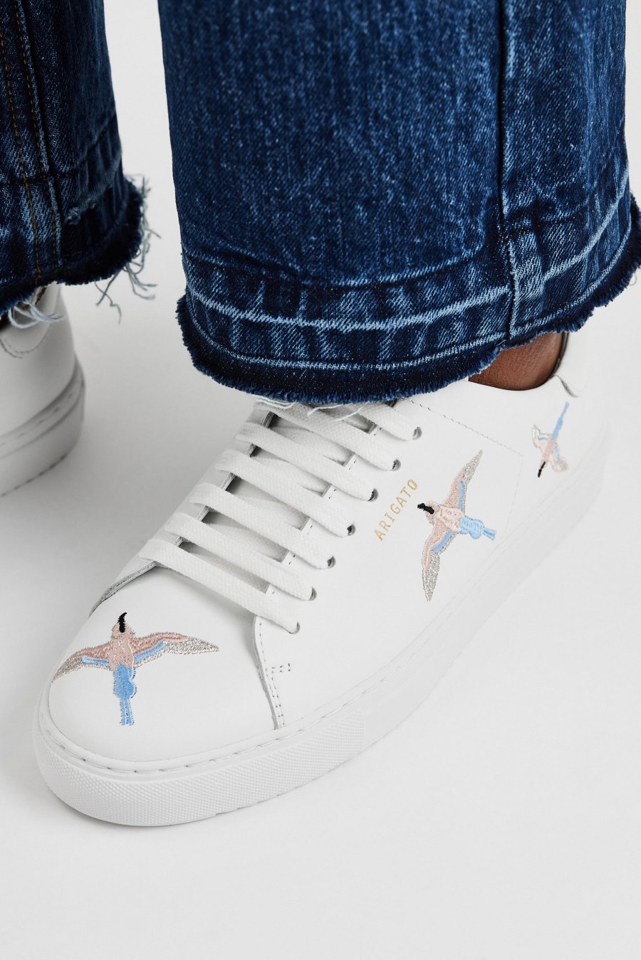 White / Pink / Blue Axel Arigato Clean 90 Bee Bird Women's Sneakers South Africa | ZA3692-40